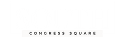 the logo for sequoia congress square in black and white